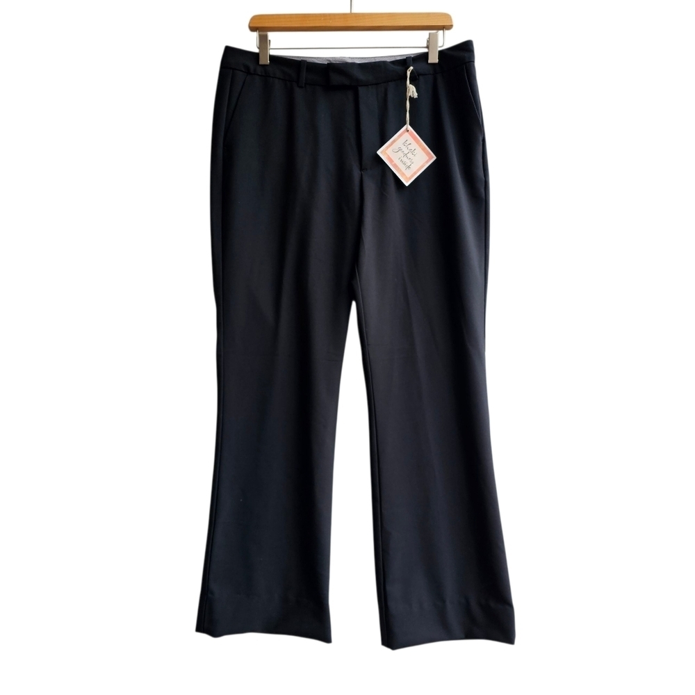 Dockers Metro Black Trousers Straight Leg Career Pants Stretch Size 12 Medium
